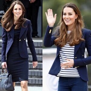 Smythe Classic Duchess Navy Blue Blazer Size XS Kate Middleton